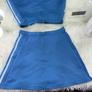 Adidas Blue A-Line Mini Skirt for Athletic Wear